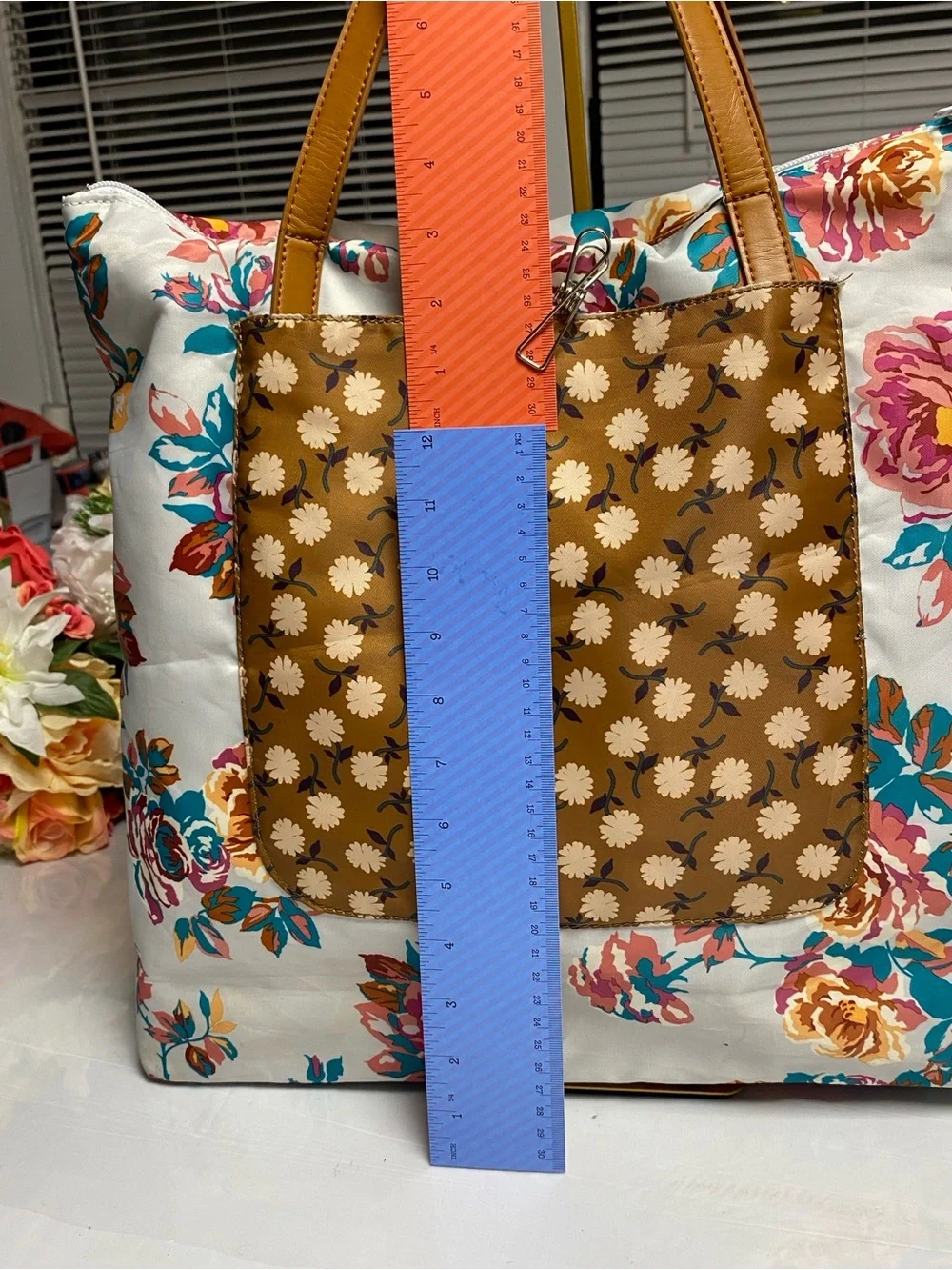 Matilda Jane Floral Oversized Zip Tote Shoulder Bag